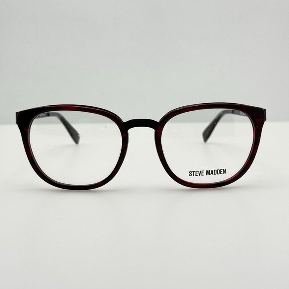 Steve Madden Eyeglasses Eye Glasses Frames Sliick Merlot Horn 52-19-140 - Picture 3 of 6